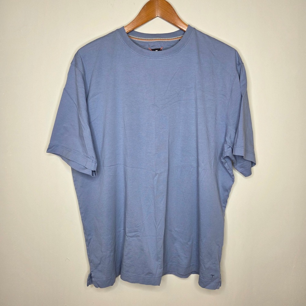 Left Coast Tee Mens XXL Blue 100% Pima Cotton Short Sleeve Crewneck T-Shirt